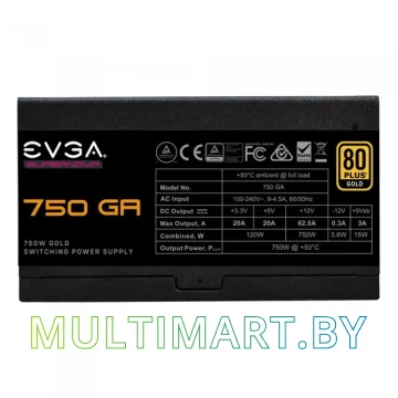 Блок питания EVGA GA 750 750W (220-GA-0750-X2) картинка 3